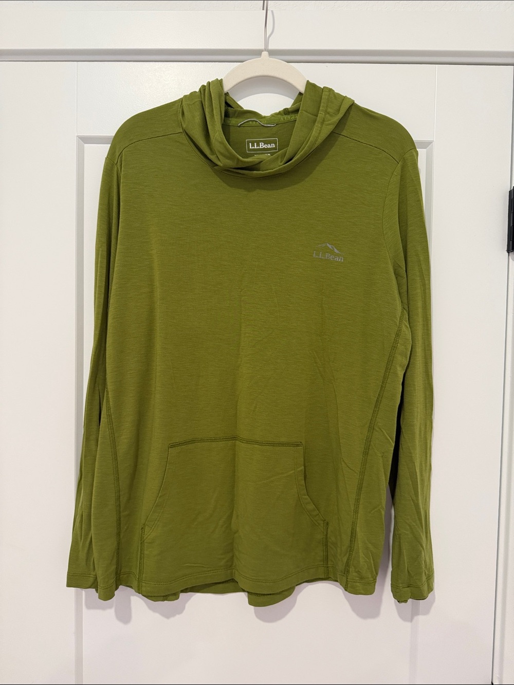 L.L. Bean Men's Olive Green Turtleneck Hoodie Sweater